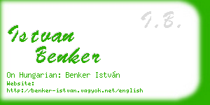 istvan benker business card